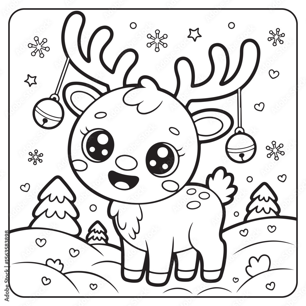 Obraz premium cute candle with holly bold & easy cute christmas coloring page, Whimsical Gingerbread House Coloring Pages for Kids & Adults, Christmas Coloring Pages, bold & easy cozy winter coloring book pages,