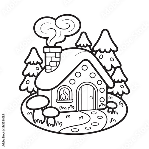 cute candle with holly bold & easy cute christmas coloring page,  Whimsical Gingerbread House Coloring Pages for Kids & Adults, Christmas Coloring Pages, bold & easy cozy winter coloring book pages, 