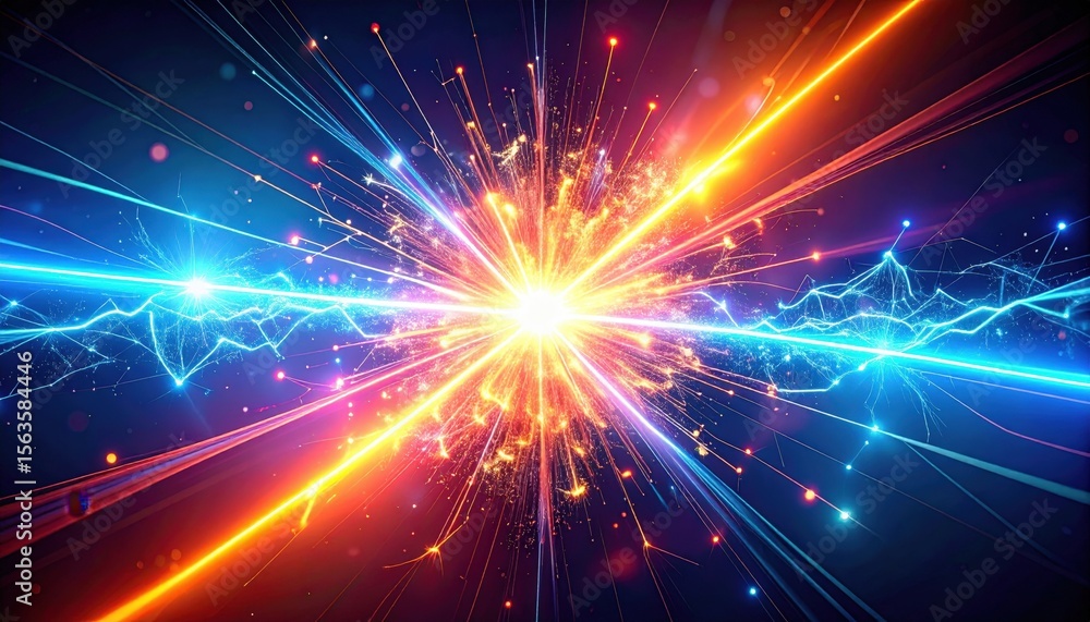 Fototapeta premium Abstract Explosion Of Colorful Energy