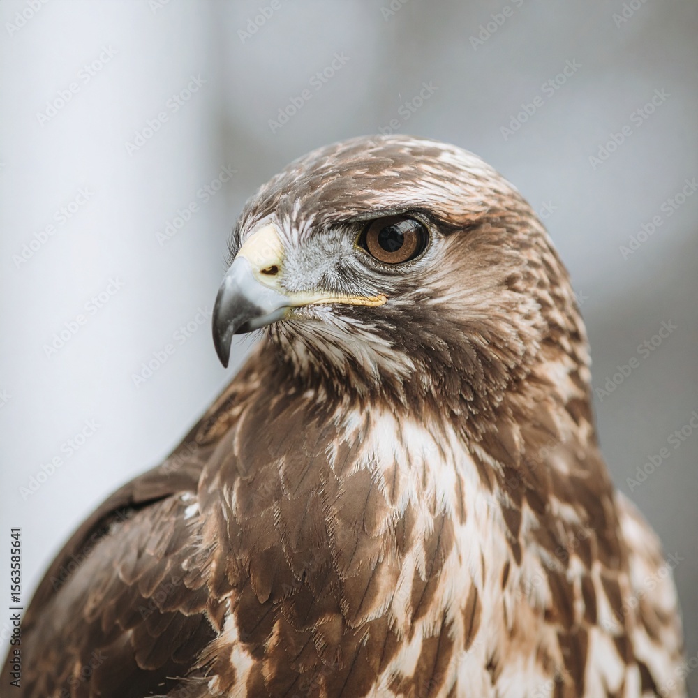 Obraz premium detailed close up image of a beautiful hawk