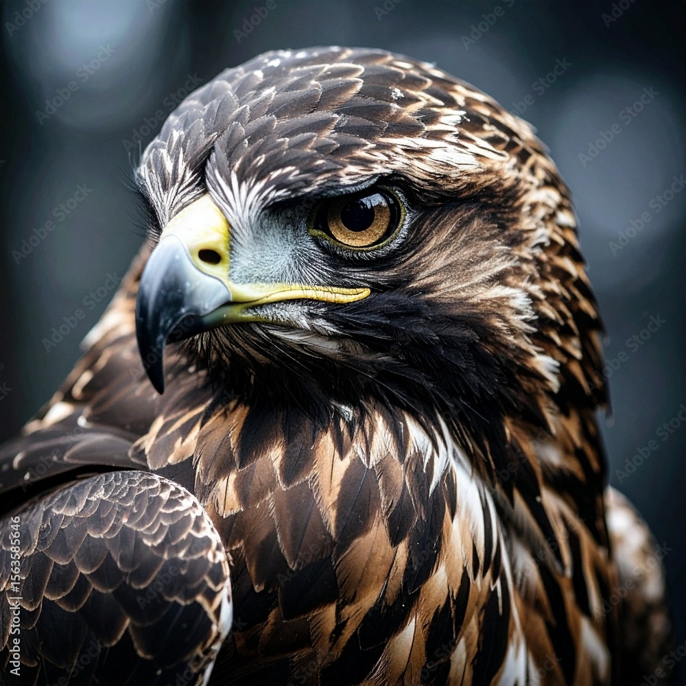Obraz premium detailed close up image of a beautiful hawk