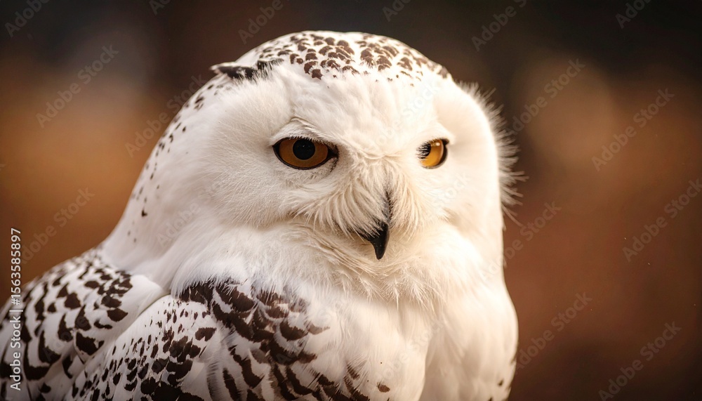 Obraz premium detailed close up image of a beautiful white owl