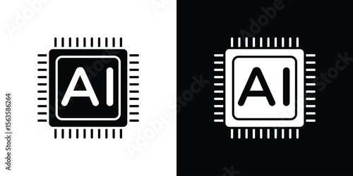 AI icon illustration vector simple designs
