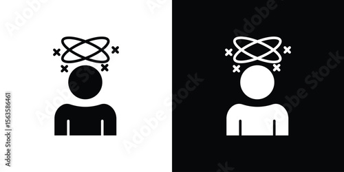 Anxiety icon illustration vector simple designs
