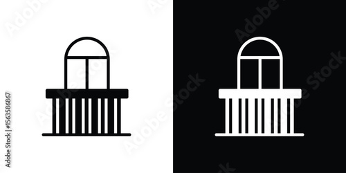 Balcony icon illustration vector simple designs