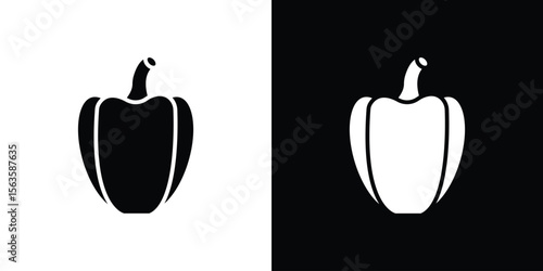 Capsicum icon illustration vector simple designs