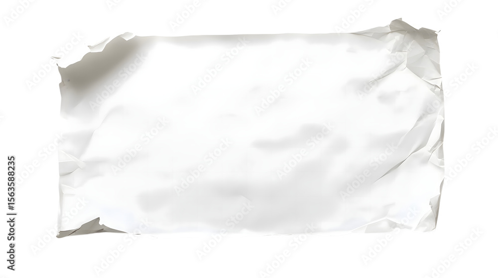 Fototapeta premium white crumpled paper isolated on white background