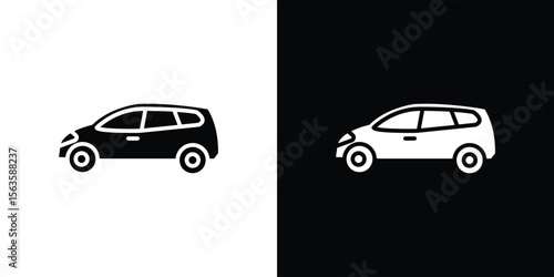Compact car icon illustration vector simple designs