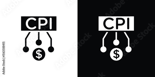 Consumer prices index icon illustration vector simple designs