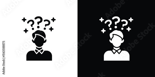 Curious human icon illustration vector simple designs