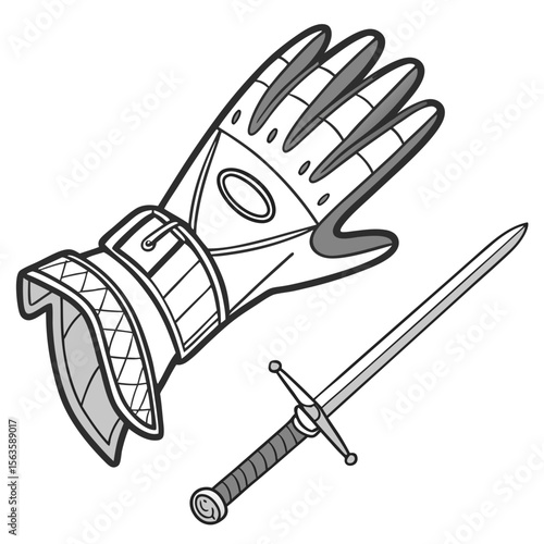 Fencing foil and protective glove sword protective gear