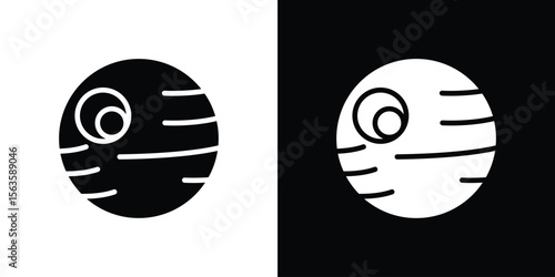 Death star icon illustration vector simple designs