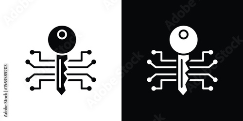 Digital key icon illustration vector simple designs