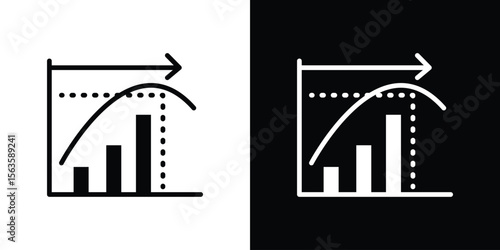 Diminishing returns icon illustration vector simple designs