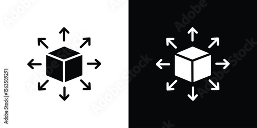 Distribution box icon illustration vector simple designs