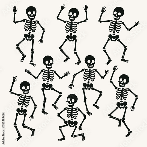 Dancing skeletons halloween party
