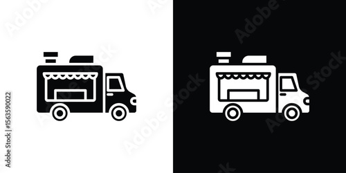 Food truck icon illustration vector simple designs