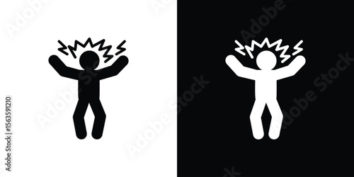 Irritated human icon illustration vector simple designs