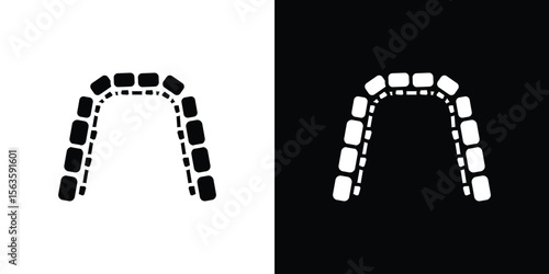 Lingual braces icon illustration vector simple designs