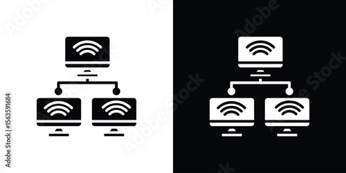 Local network icon illustration vector simple designs