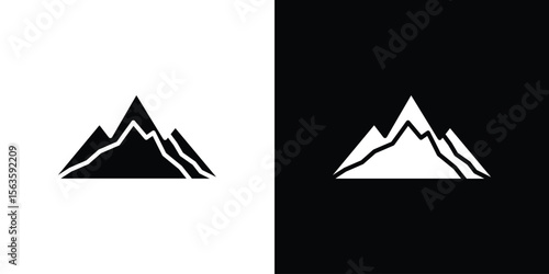 Mountain icon illustration vector simple designs
