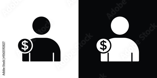Personal loan icon illustration vector simple designs
