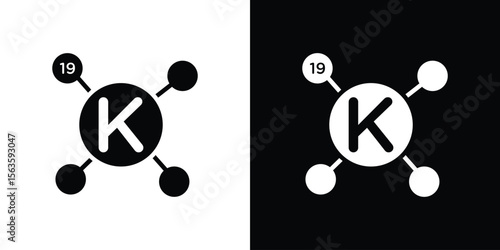 Potassium icon illustration vector simple designs