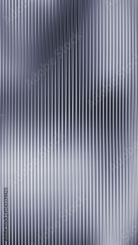 Pearlescent ribbed white glass texture. Frosted acrylic bath wall. Ribbed fluted door window closeup. 3d transparent ribbed glass wallpaper with refraction effect. Reeded glass wallpaper design.