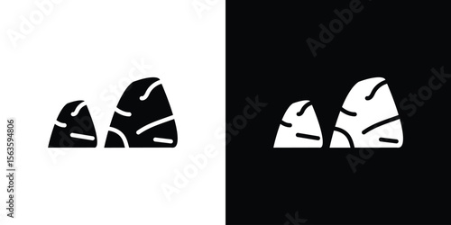 Stone icon illustration vector simple designs