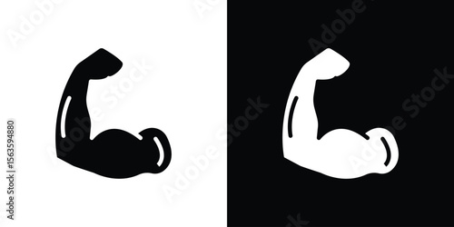 Strong arm icon illustration vector simple designs