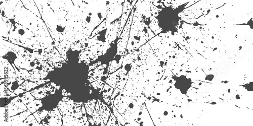 Ink splatter texture for bold design, poster backgrounds,  expressive print effects. Grunge art, abstract compositions, creative splash overlays in dramatic visuals.