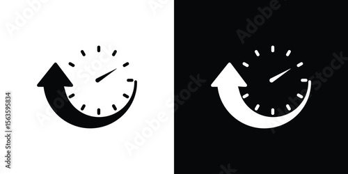 Uptime and downtime icon illustration vector simple designs