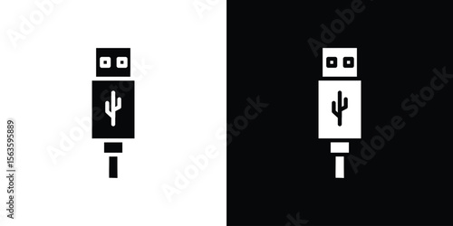 USB type c icon illustration vector simple designs