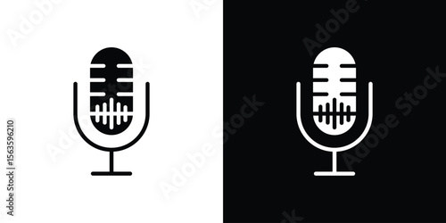 Voice recognition icon illustration vector simple designs