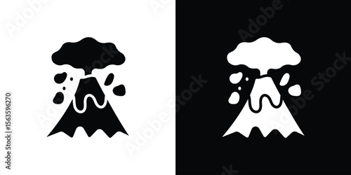 Volcano icon illustration vector simple designs