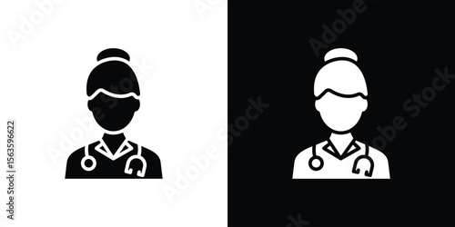 Woman Doctor icon illustration vector simple designs