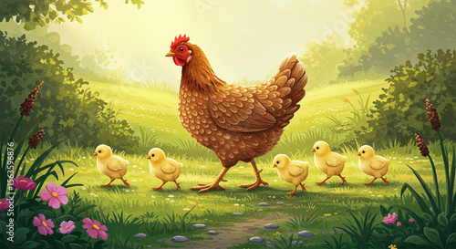 hen and chickens