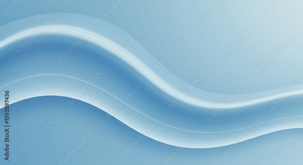 Obraz premium Light Blue Minimal Calming Wave Background