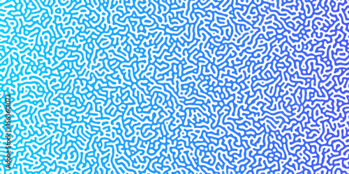Turing Abstract Pattern, suitable for any business. White and blue color diffusion reaction seamless pattern. An abstract Reaction-diffusion or Turing pattern formation, coral reef, natural texture,	