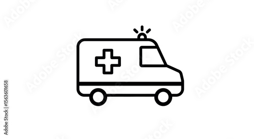 Wallpaper Mural Ambulance line art vector illustration for emergency medical designs Torontodigital.ca