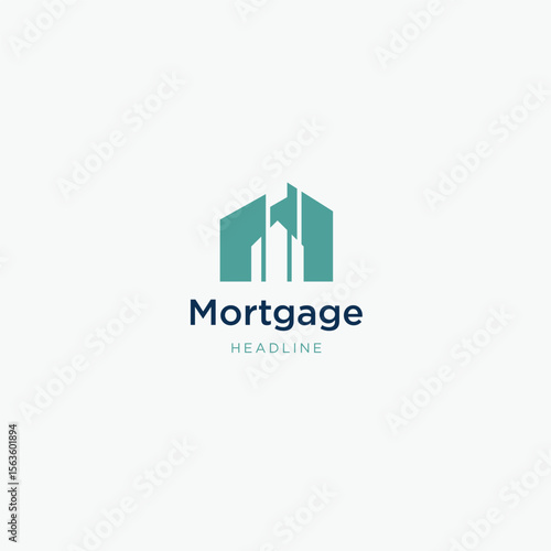 Real estate and mortgage logo design. Real estate logo simple design custom logo design vector illustration