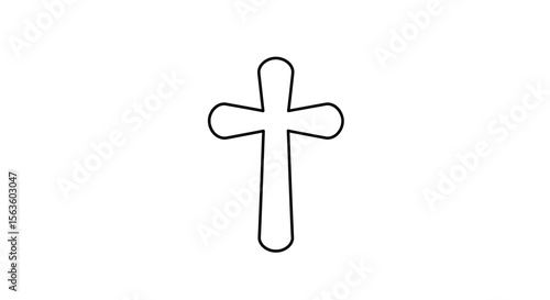 Christian cross symbol vector illustration for religious and spiritual design