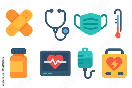 Medical supplies and tools for healthcare professionals in a modern clinic setting