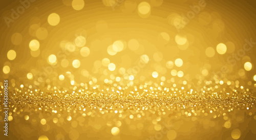Elegant golden glitter background with bokeh effect for festive celebrations