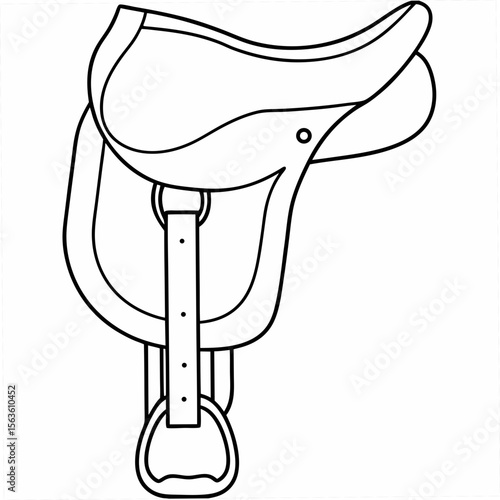 English Saddle with Stirrup and Stirrup Leather equestrian horse riding