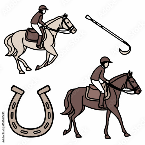 Equestrian riders horses and tack horse riding jockey