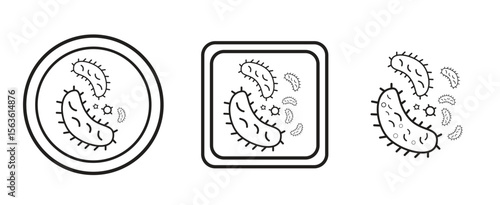 bacteria virus icon, anti bacteria vector icon