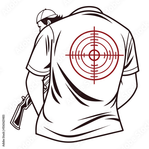 A precise target crosshairs symbol, useful for aiming, accuracy, and achievement-themed t-shirt designs.