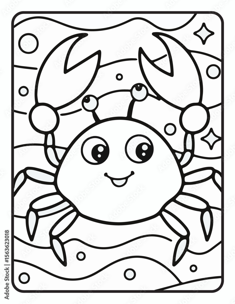 Obraz premium Cute Sea Animal Vector Coloring Pages