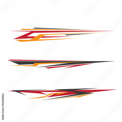 car wrapping decal design vector. car modification decals
